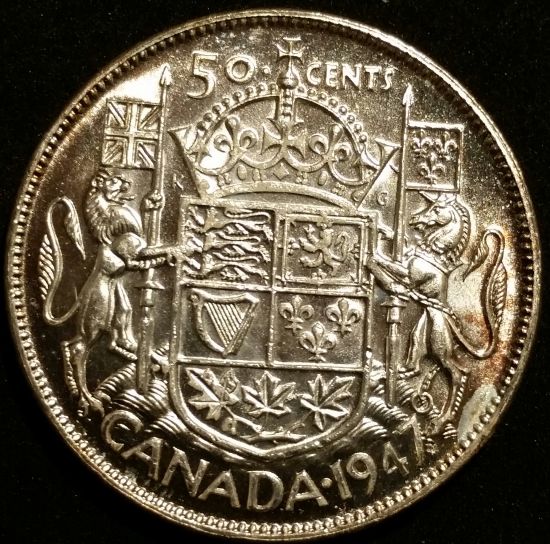 1947ml-Canada-50-Cent-For-Grade.